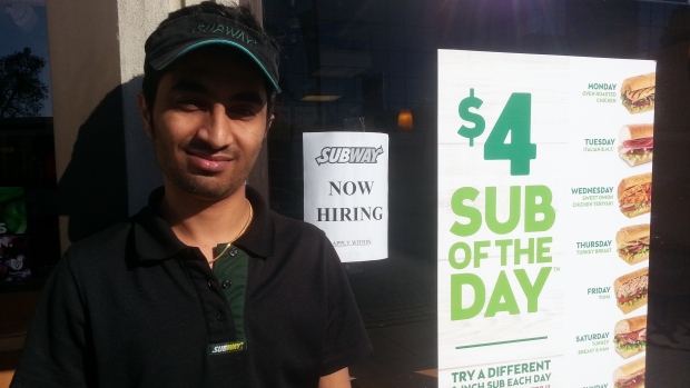 Keyur Morthana earns minimum wage but says he survives big-city prices by working seven days a week.