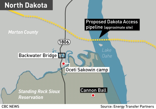 GFX MAP: Standing Rock/Dakota Access Protest Key Areas