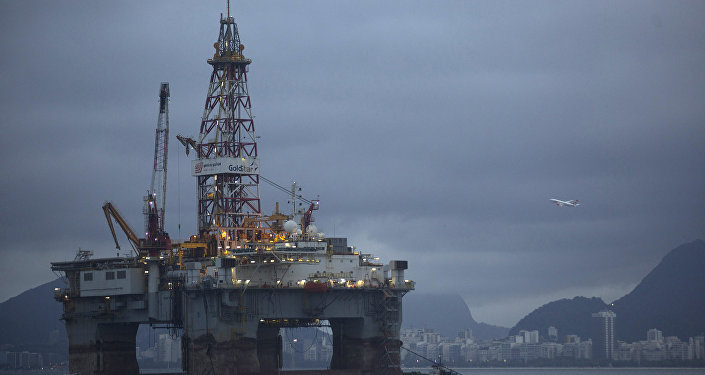An oil-drilling platform