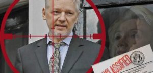 Media silent on dismissal of DNC suit against Julian Assange Under-intense-pressure-silence-wikileaks-secretary-of-state-hillary-clinton-proposed-drone-strike-on-julian-assange-400x192