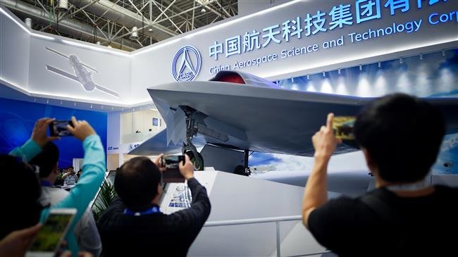 China's new-generation stealth unmanned combat aircraft prototype, the CH-7, is displayed at the Airshow China 2018 in Zhuhai, south China south China's Guangdong province, November 6, 2018. (Photo by AFP)