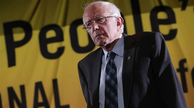 Sen. Bernie Sanders addresses the Moral Action Congress of the Poor People's Campaign June 17, 2019 at Trinity Washington University in Washington, DC. (AFP photo)